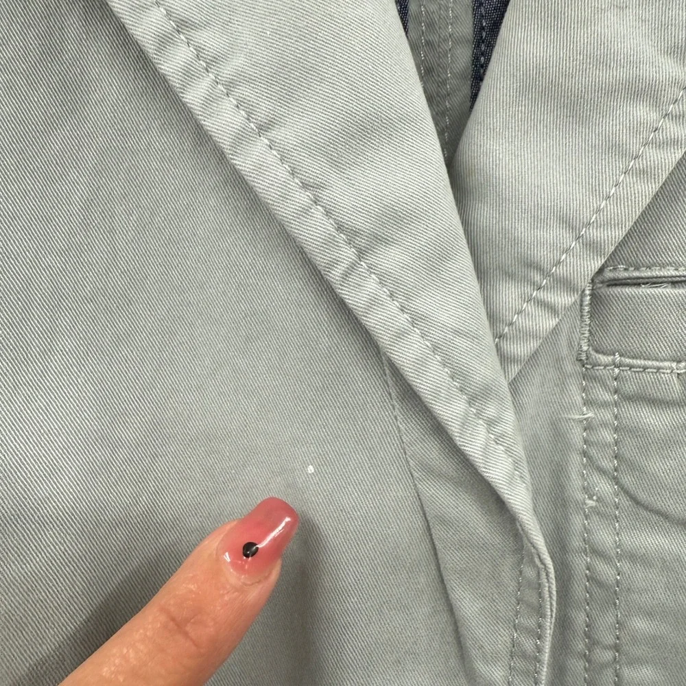 Eddie Bauer Womens Jacket Blazer Legendwash Stretch‎ Light Green Size 4